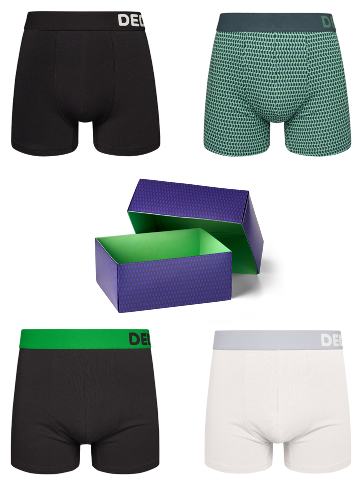 Hľadáte originálny a nezvyčajný darček? Obdarovaného zaručene prekvapí Darčekový set – Pánske boxerky Farby Dedoles 